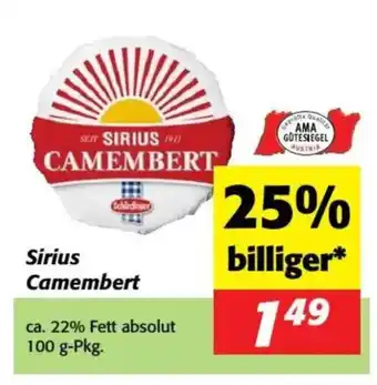 Nah&Frisch Sirius Camembert Angebot