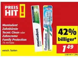 Nah&Frisch Mentadent zahnbürste Angebot