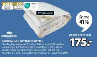 JYSK Gänsedaunen-bettdecke hatten Angebot