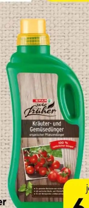 Spar SPAR wie früher Kräuter-Gemüsedünger Angebot