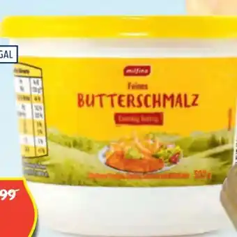 Hofer Milfina Butterschmalz Angebot