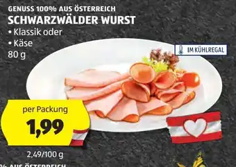 Hofer Schwarzwälder wurst Angebot