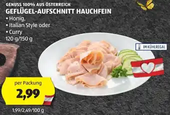 Hofer Geflügel-aufschnitt hauchfein Angebot