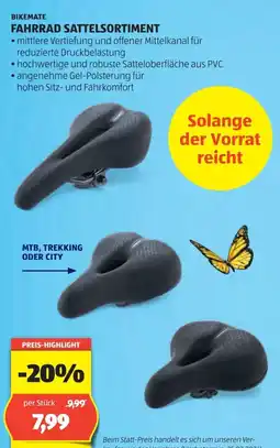 Hofer Fahrrad sattelsortiment Angebot