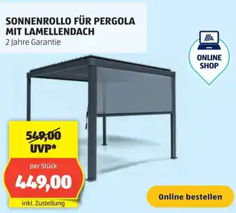 Hofer Sonnenrollo für pergola mit lamellendach Angebot