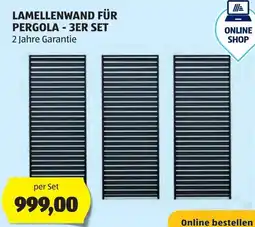 Hofer Lamellenwand für pergola - 3er set Angebot