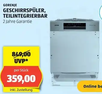 Hofer Geschirrspüler, teilintegrierbar Angebot