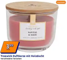 Action Treewick Duftkerze mit Holzdocht Angebot