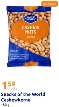 Action Snacks of the World Cashewkerne Angebot