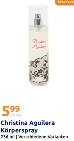 Action Christina Aguilera Körperspray Angebot