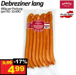 Wurstico Debreziner lang Angebot