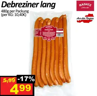 Wurstico Debreziner lang Angebot