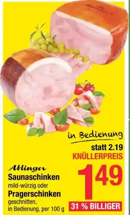 Maximarkt Saunaschinken oder Pragerschinken Angebot