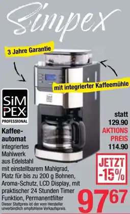 Maximarkt Kaffee- automat Angebot