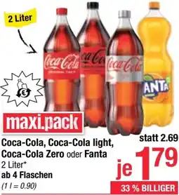 Maximarkt Coca-Cola, Coca-Cola light, Coca-Cola Zero oder Fanta Angebot