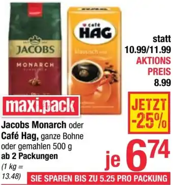 Maximarkt Jacobs Monarch oder gemahlen Angebot