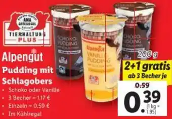 Lidl Pudding mit Schlagobers Angebot