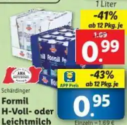 Lidl Formil H-Voll- oder Leichtmilch Angebot