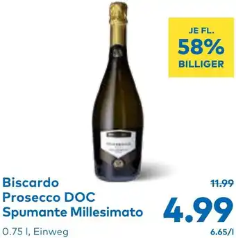 T&G Biscardo Prosecco DOC Spumante Millesimato Angebot