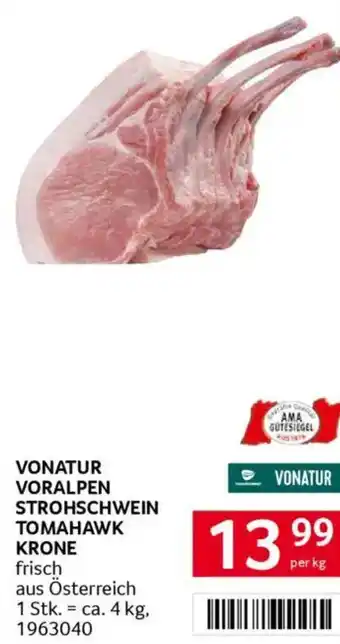 Transgourmet Vonatur voralpen strohschwein tomahawk krone Angebot