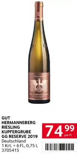 Transgourmet Gut hermannsberg riesling kupfergrube gg reserve 2019 Angebot