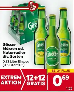 Billa Gösser Märzen od. Naturradler Angebot