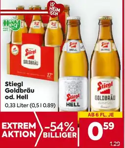 Billa Stiegl Goldbräu od. Hell Angebot