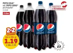 PENNY Pepsi cola od. pepsi zero Angebot