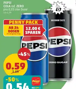 PENNY Pepsi cola od. zero Angebot