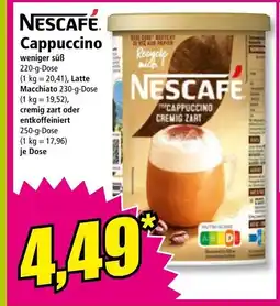 Norma Nescafe. cappuccino Angebot