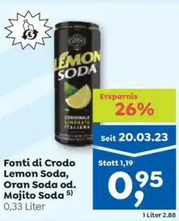 ADEG Fonti di crodo lemon soda, oran soda od. mojito soda Angebot