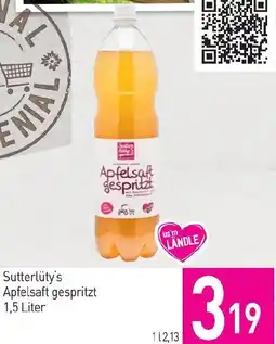 Sutterlüty Apfelsaft gespritzt Angebot