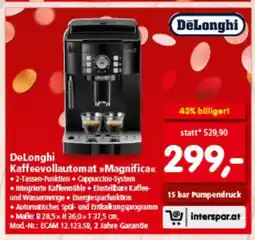 Interspar Kaffeevollautomat  magnifica Angebot