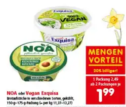 Interspar Noa oder vegan exquisa Angebot