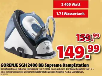 Liebmarkt Gorenje SGH 2400 BB Supreme Dampfstation Angebot