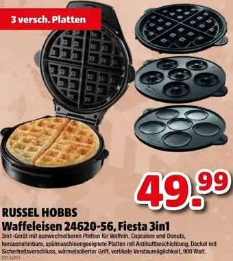 Russel Hobbs Waffeleisen 24620-56, Fiesta 3in1