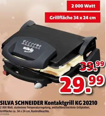 Liebmarkt Silva Schneider Kontaktgrill KG 20210 Angebot