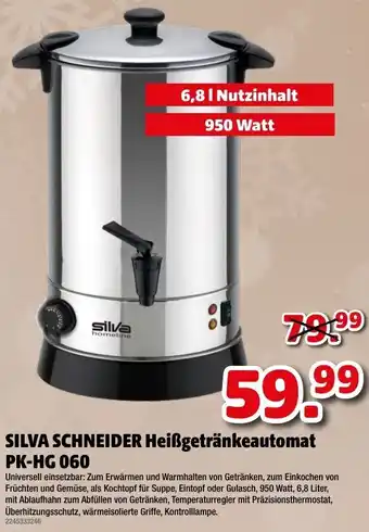 Liebmarkt Silva Schneider Heißgetränkeautomat PK-HG 060 Angebot
