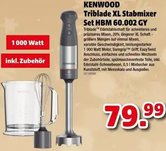 Liebmarkt Kenwood Triblade XL Stabmixer Set HBM 60.002 GY Angebot