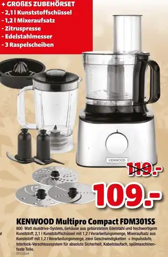 Liebmarkt Kenwood Multipro Compact FDM301SS Angebot