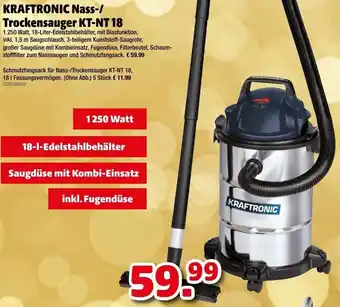 Liebmarkt Kraftronic Nass-/Trockensauger KT-NT 18 Angebot