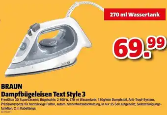 Braun Dampfbügeleisen Text Syle 3