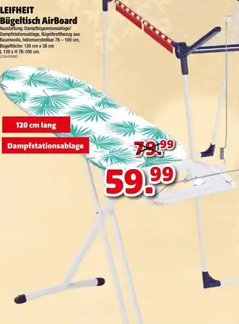 Liebmarkt Leifheit Bügeltisch Airboard Angebot