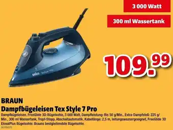 Liebmarkt Braun Dampfbügeleisen Tex Style 7 Pro Angebot