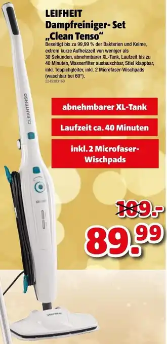 Liebmarkt Leifheit Dampfreiniger-Set Clean Tenso Angebot