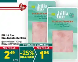Billa Bio-Toastschinken Angebot