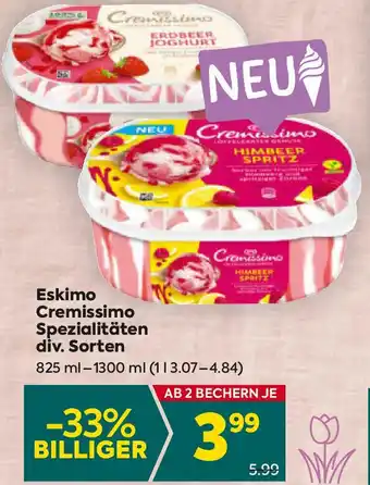 Billa Cremissimo Spezialitäten Angebot