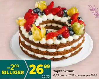 Billa Topfenkranz Angebot