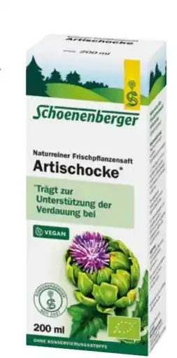 Martin Reformstark Schoenenberger Naturreine Frischpflanzensäfte Artischocke Angebot