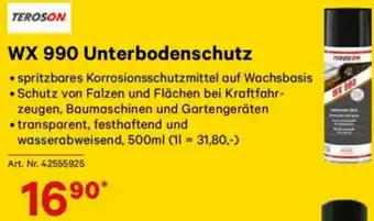 Lagerhaus WX 990 Unterbodenschutz Angebot